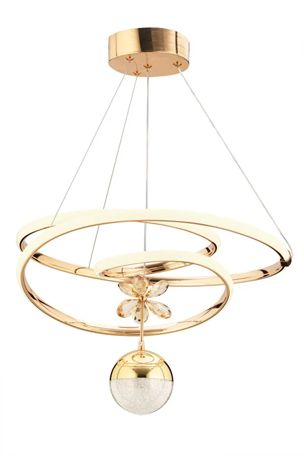 Gold Cherry Beyaz Power Ledli Modern Led Avize